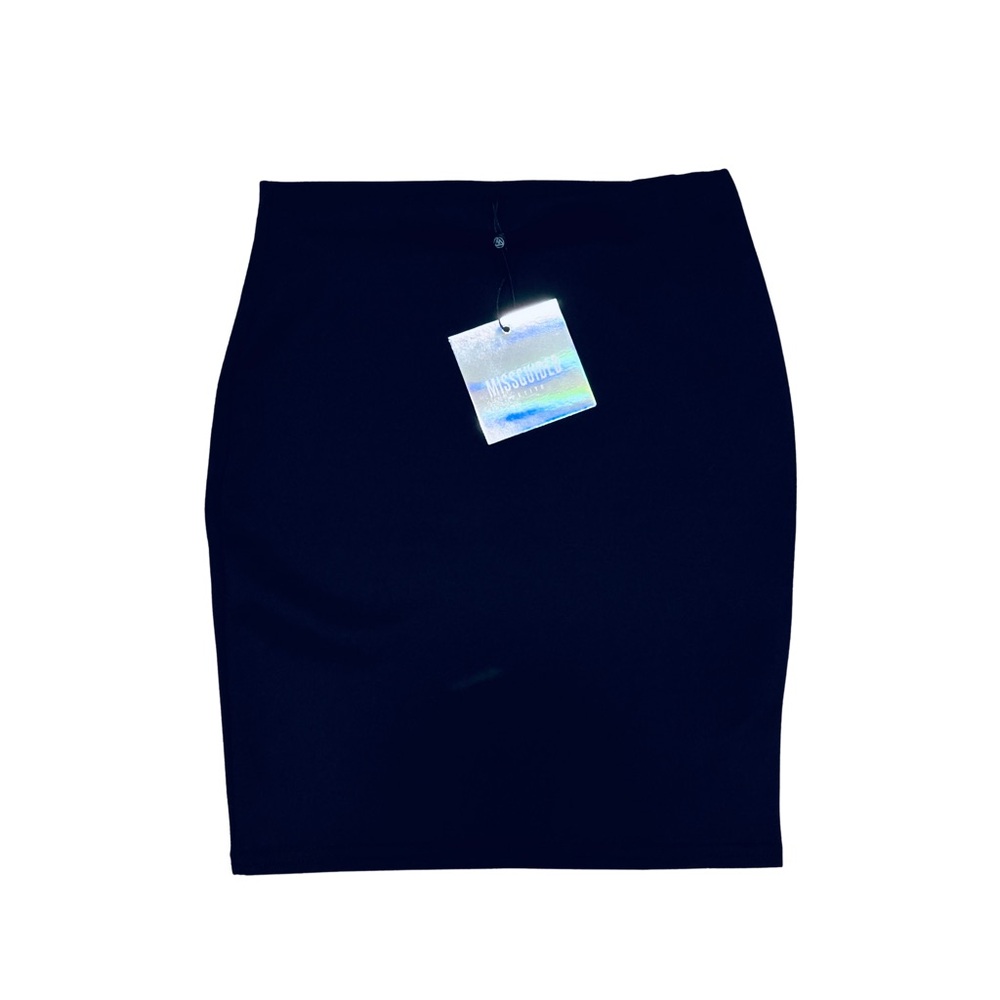 Missguided Black Scuba Mini Skirt